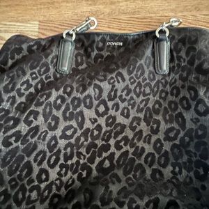 Leopard coach velvet bag